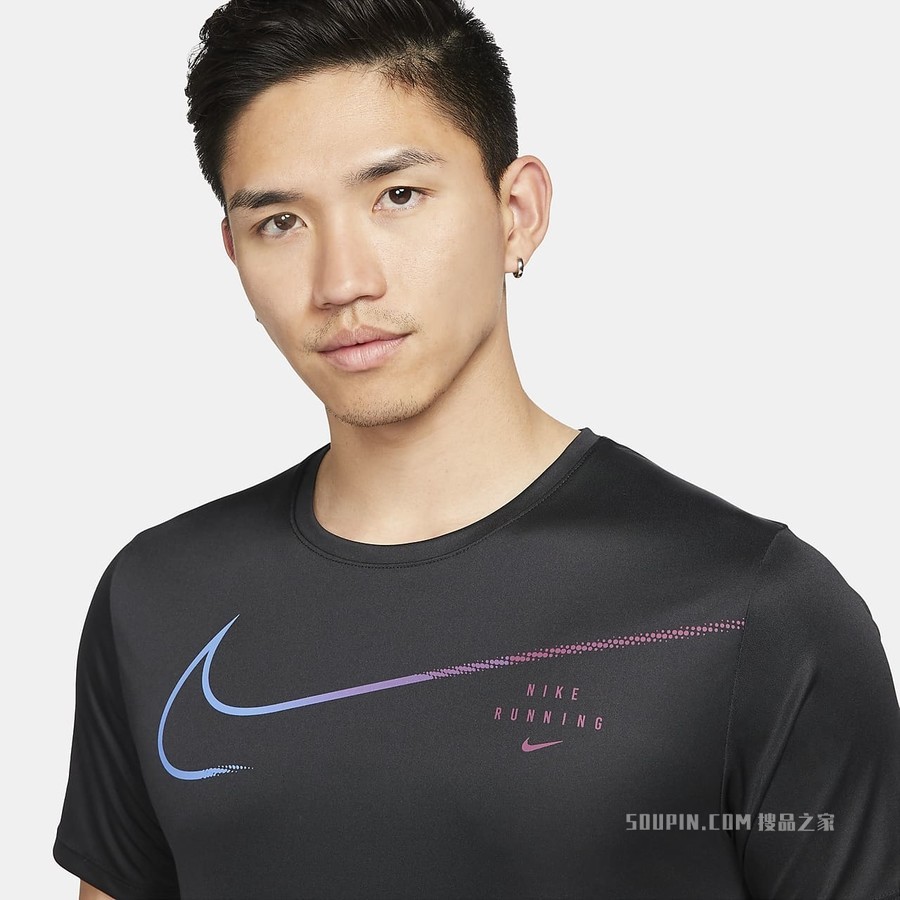 Nike Dri-FIT Run Division Miler 男子短袖印花跑步上衣
