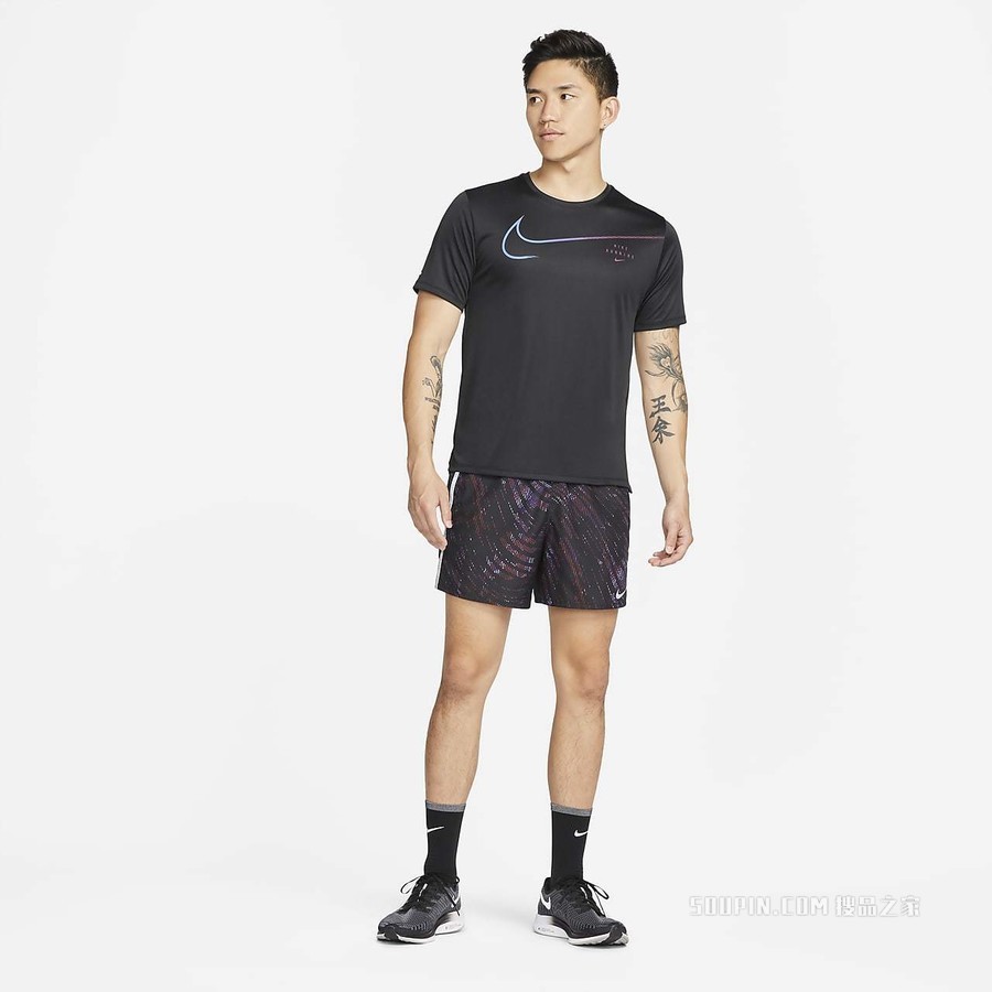 Nike Dri-FIT Run Division Miler 男子短袖印花跑步上衣