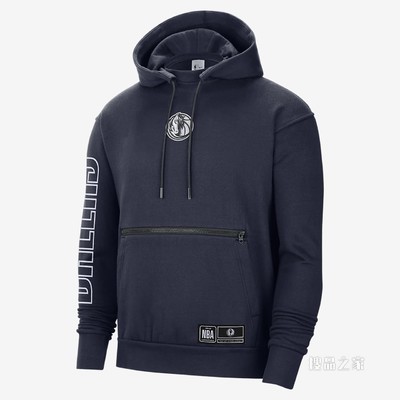 达拉斯独行侠队 Courtside Nike NBA 男子起绒套头连帽衫