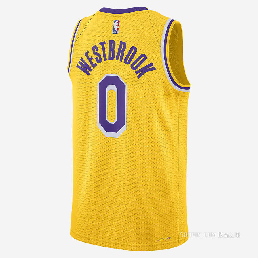 洛杉矶湖人队 Icon Edition Nike NBA Swingman Jersey 男子球衣