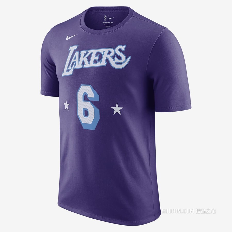洛杉矶湖人队 City Edition Nike NBA Player 男子T恤