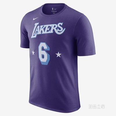 洛杉矶湖人队 City Edition Nike NBA Player 男子T恤