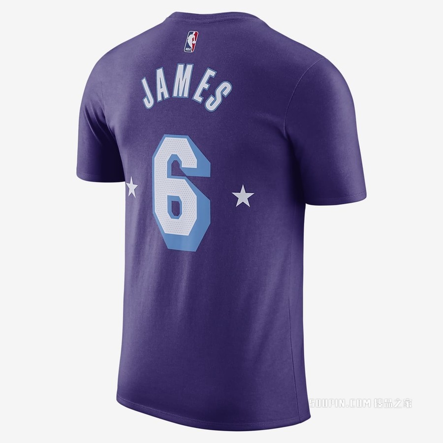洛杉矶湖人队 City Edition Nike NBA Player 男子T恤