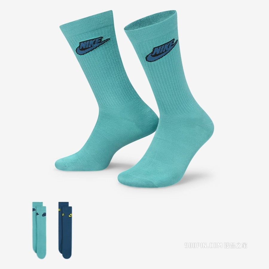 Nike Everyday Essential Crew 运动袜（2 双）