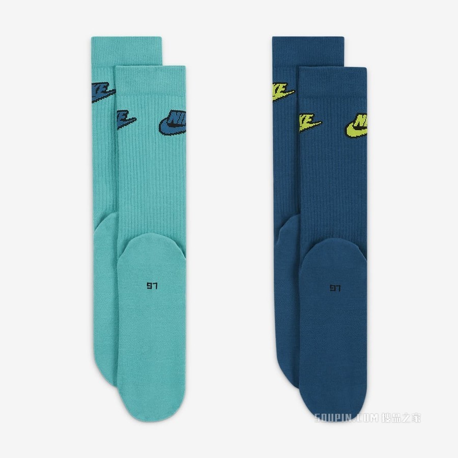 Nike Everyday Essential Crew 运动袜（2 双）