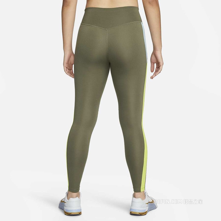 Nike One Dri-FIT 女子中腰撞色紧身裤