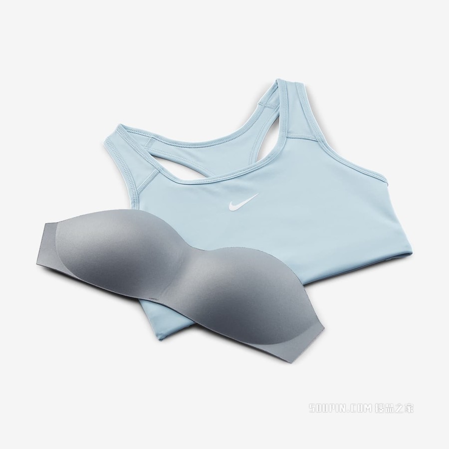 Nike Swoosh 女子中强度支撑一片式衬垫运动内衣