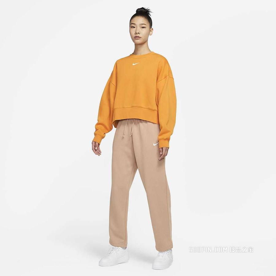 Nike Sportswear Collection Essentials 女子起绒圆领上衣