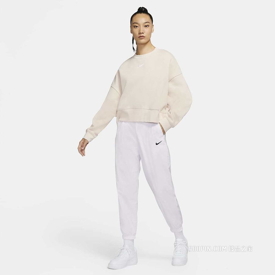 Nike Sportswear Collection Essentials 女子起绒圆领上衣
