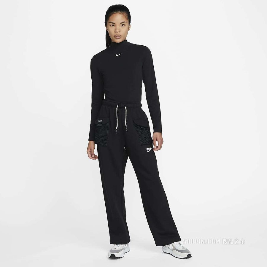 Nike Sportswear 女子中腰起绒长裤