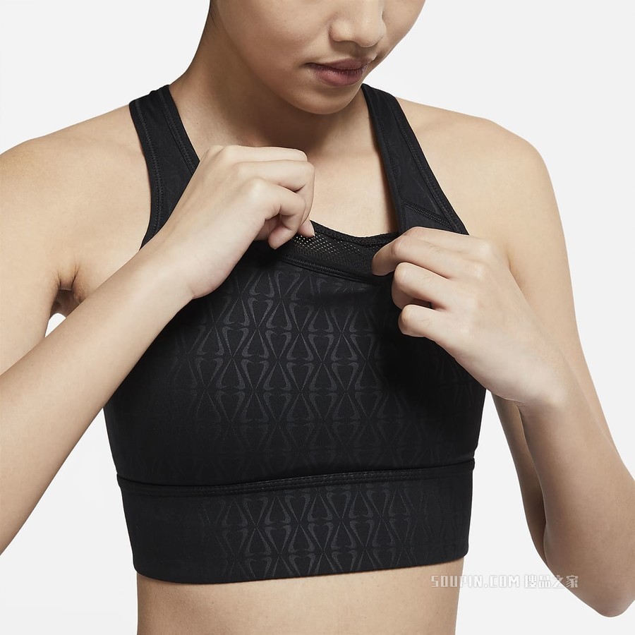 Nike Dri-FIT Swoosh 女子中强度支撑衬垫印花运动内衣