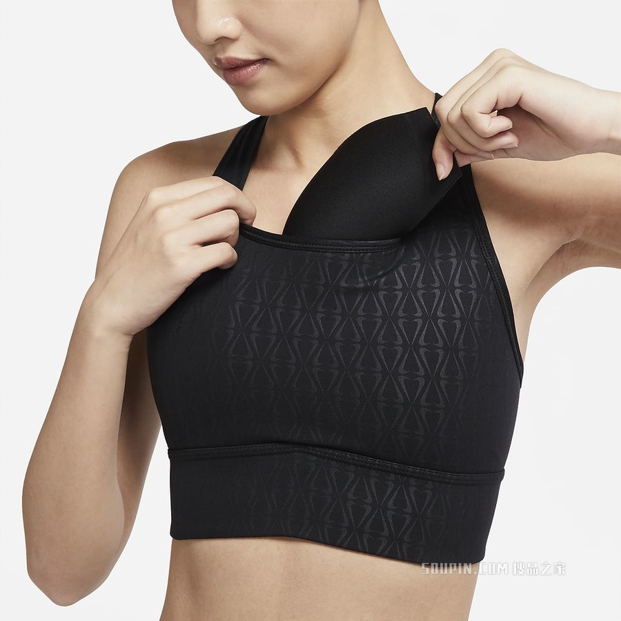 Nike Dri-FIT Swoosh 女子中强度支撑衬垫印花运动内衣