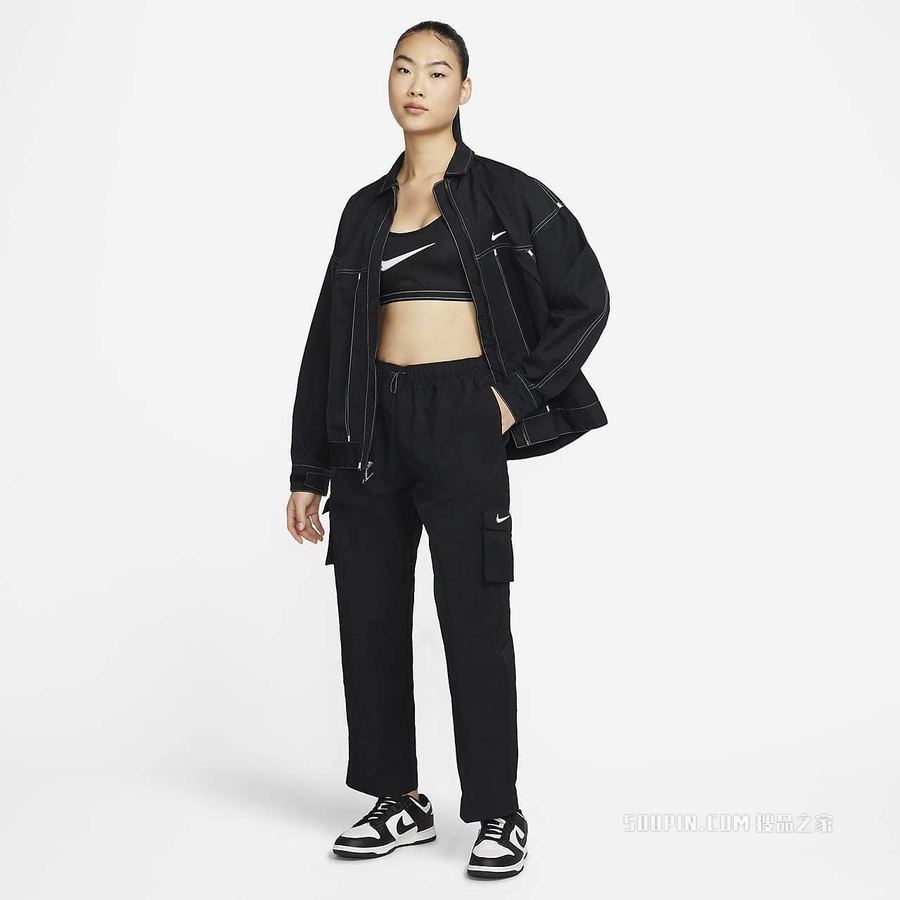 Nike Sportswear Essential 女子高腰梭织工装长裤
