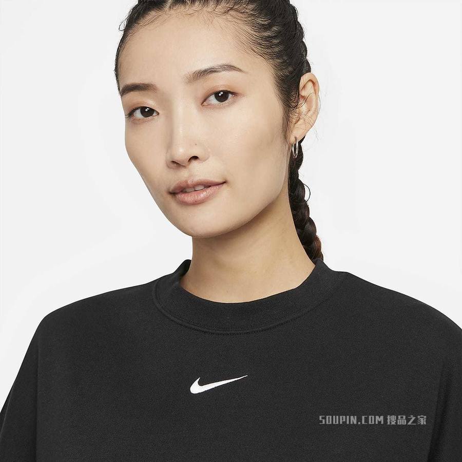 Nike Sportswear Collection Essentials 女子起绒圆领上衣