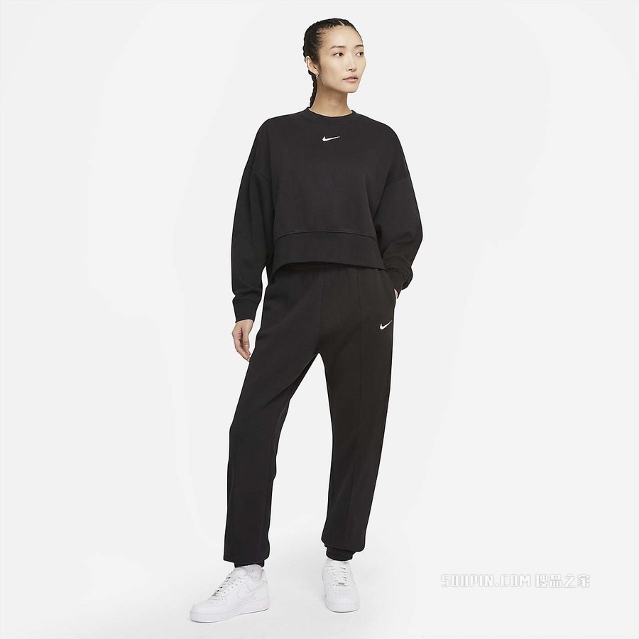 Nike Sportswear Collection Essentials 女子起绒圆领上衣
