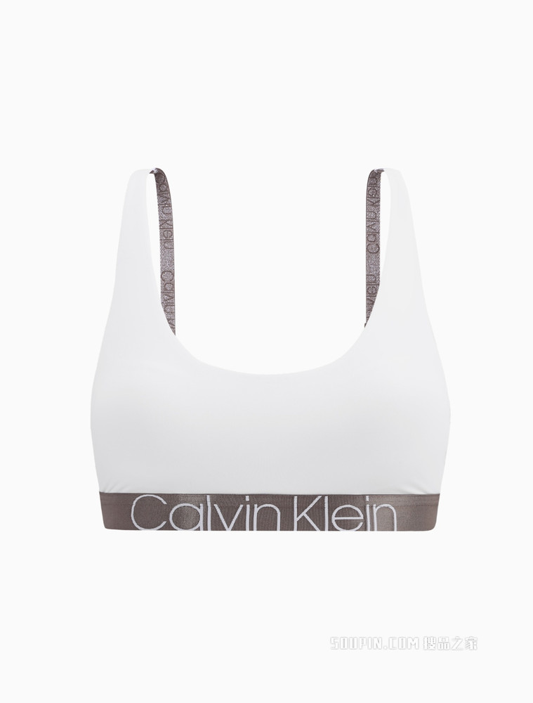 【炫光引力带】Calvin Klein 女士薄垫字母肩带U型抹胸式文胸QF6325AD