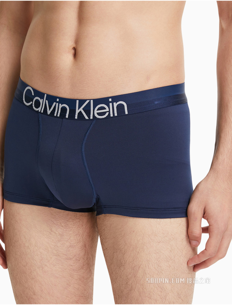 Calvin Klein 男士时尚醒目提花LOGO腰边舒适低腰贴身平角内裤NB2974