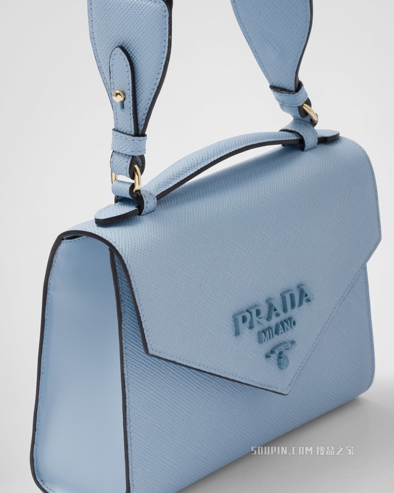 PRADA/普拉达】Prada Monochrome Saffiano 皮革手袋 PRADA/普拉达】Prada Monochrome Saffiano 皮革手袋