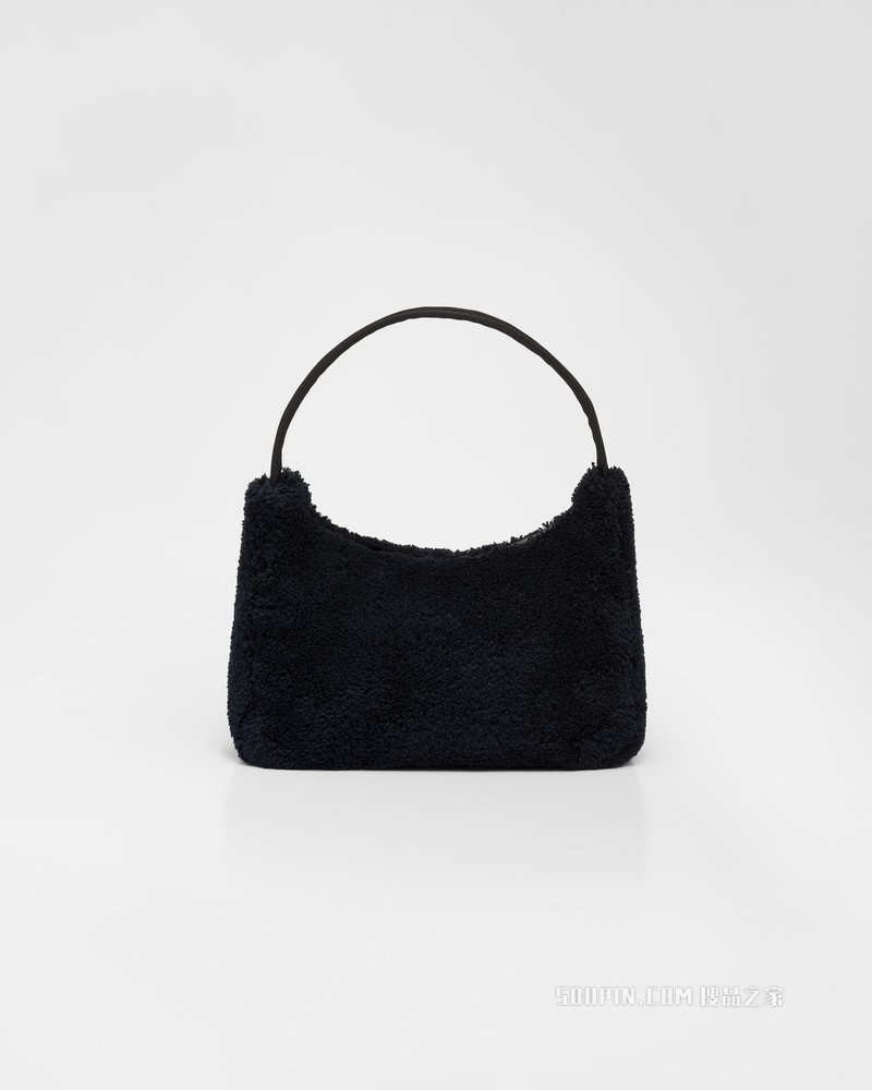 Prada Re-Edition 2000 毛圈织物Hobo腋下包