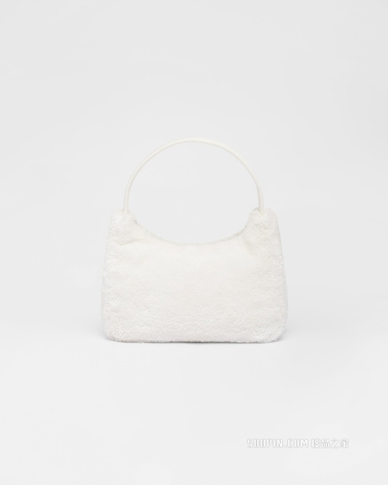 Prada Re-Edition 2000 毛圈织物Hobo腋下包