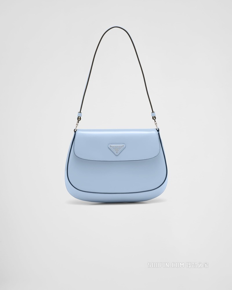 Prada Cleo 亮面皮革翻盖式单肩包