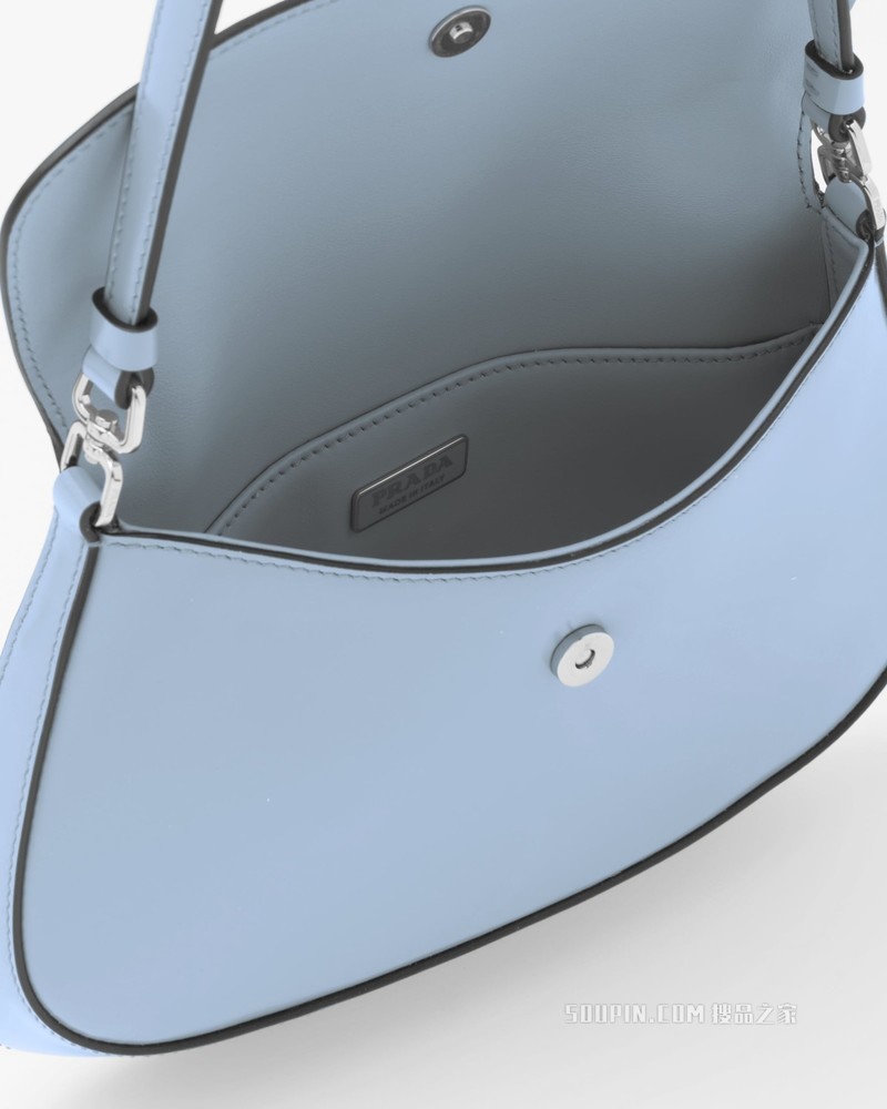Prada Cleo 亮面皮革翻盖式单肩包