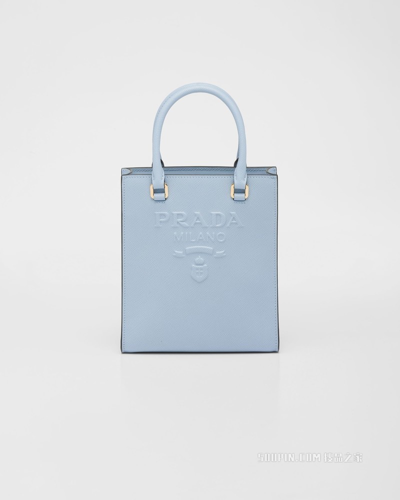 Saffiano 皮革小号手提包