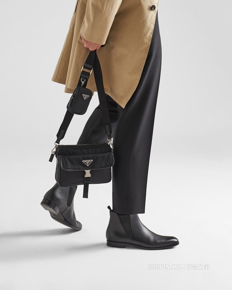 Saffiano 皮革切尔西靴