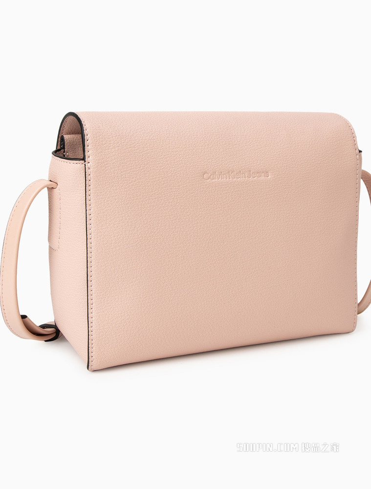 Calvin Klein 女包复古翻盖式立体LOGO斜挎单肩包DH2901