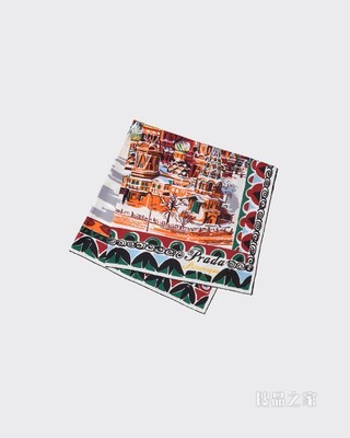 Pittoresque 莫斯科城市印花丝巾