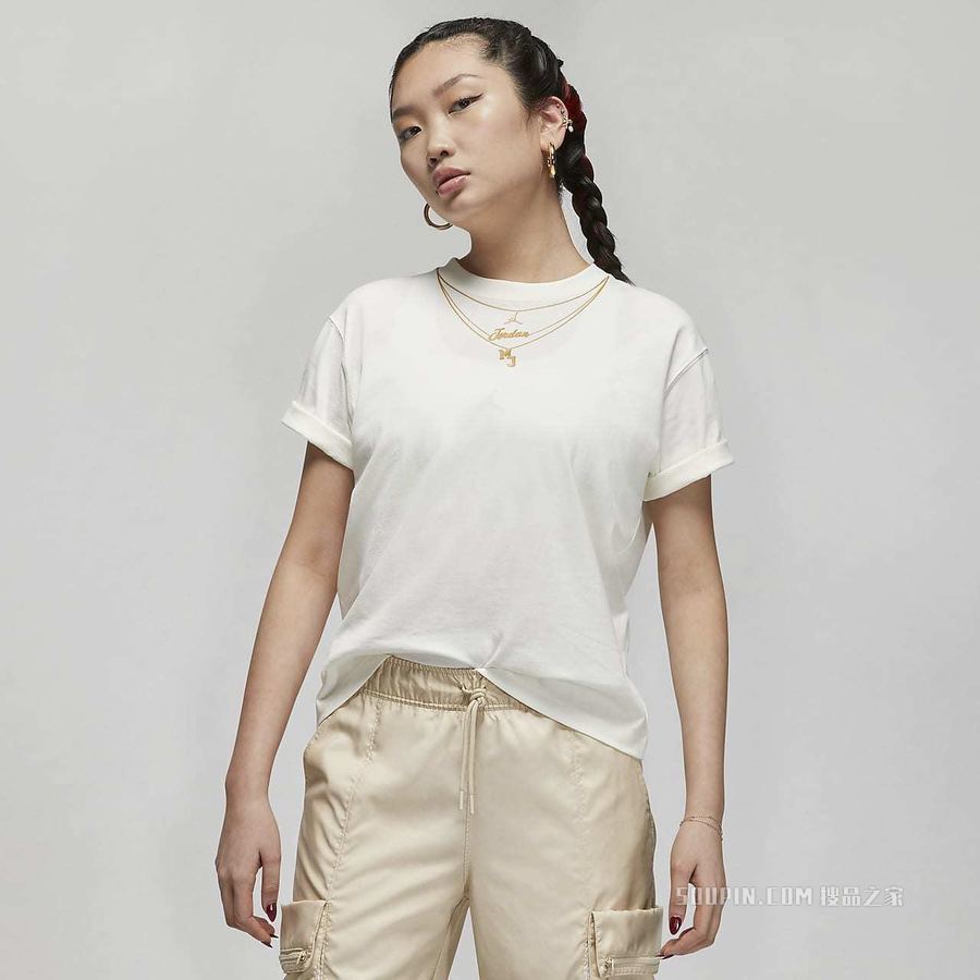 Jordan Heritage Gold Chain 女子T恤