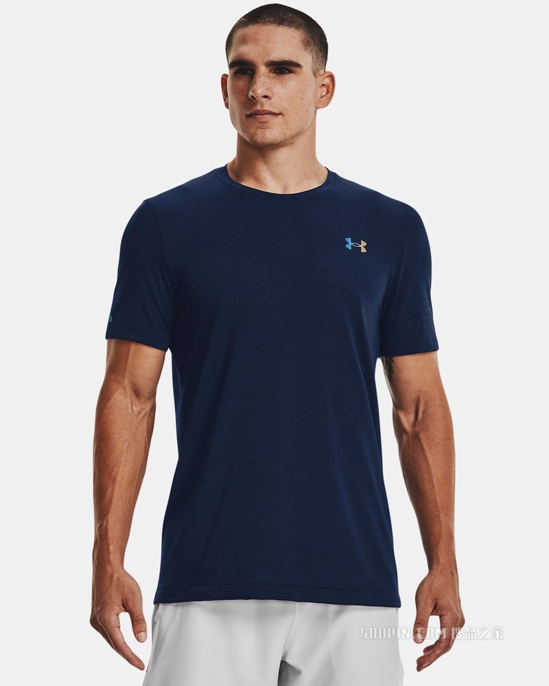 男士UA RUSH Seamless GeoSport短袖T恤