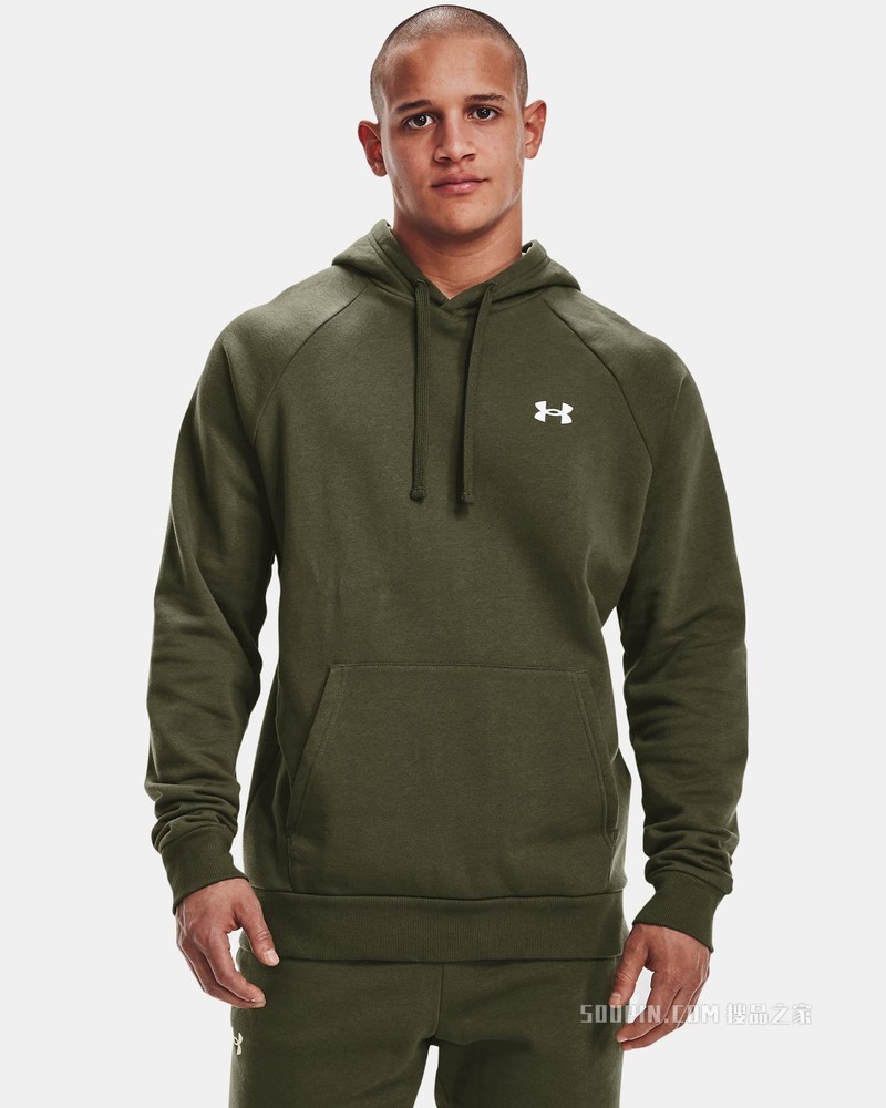 男士UA Rival Cotton连帽上衣