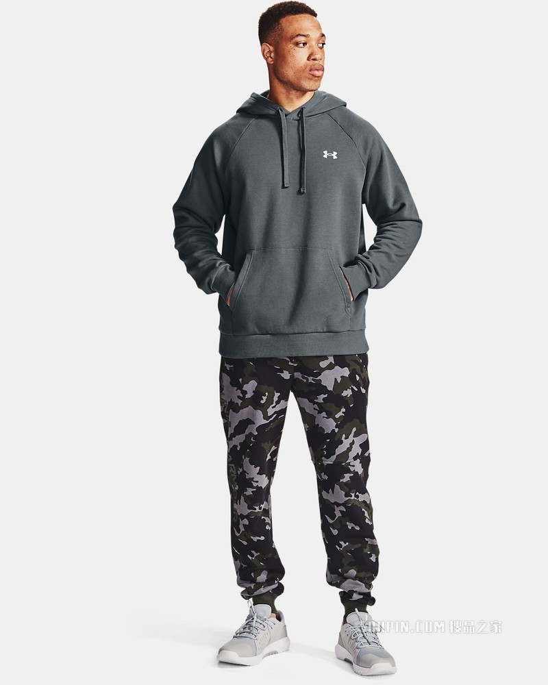 男士UA Rival Cotton连帽上衣