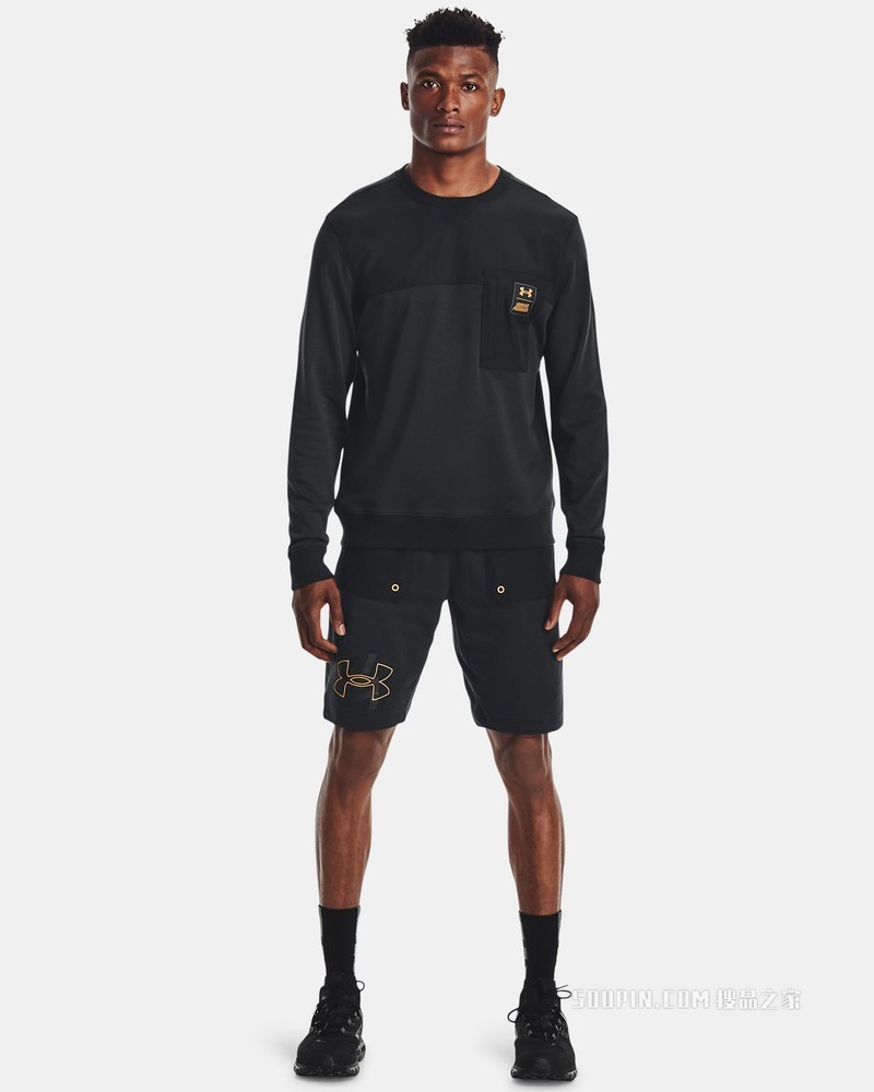 男士UA Rival Terry Scribble圆领运动衣