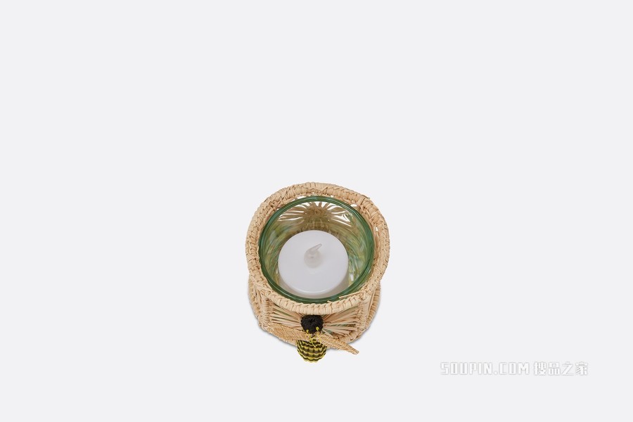 烛台 米色小蜜蜂标识