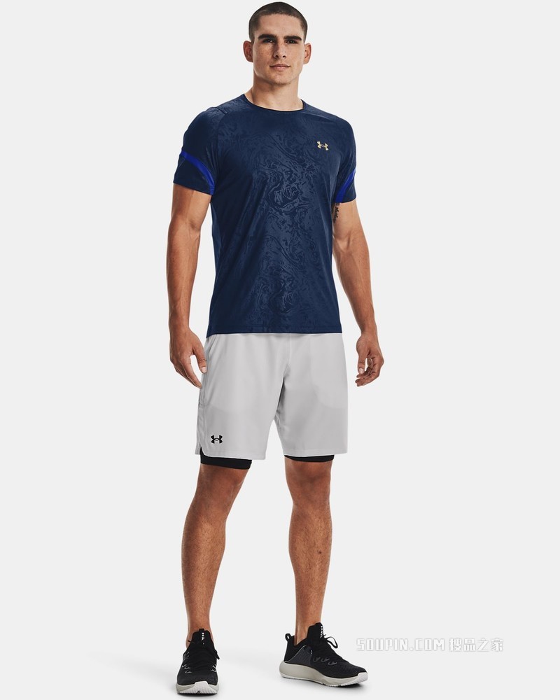 男士UA RUSH 2.0 Emboss短袖T恤