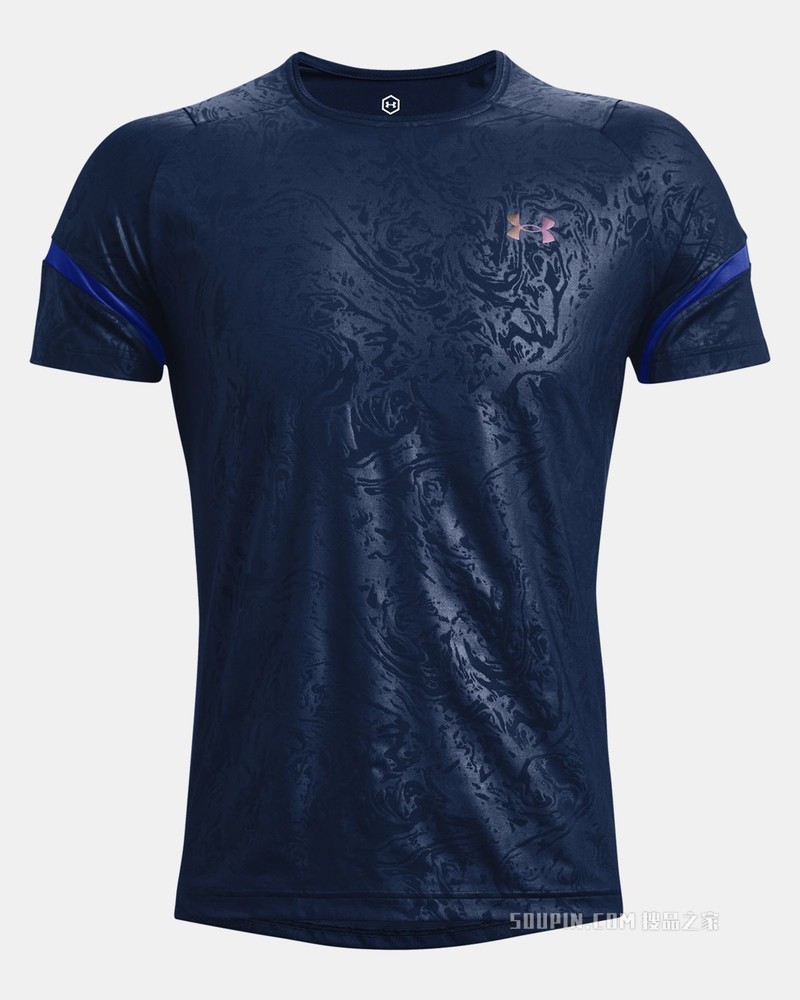 男士UA RUSH 2.0 Emboss短袖T恤