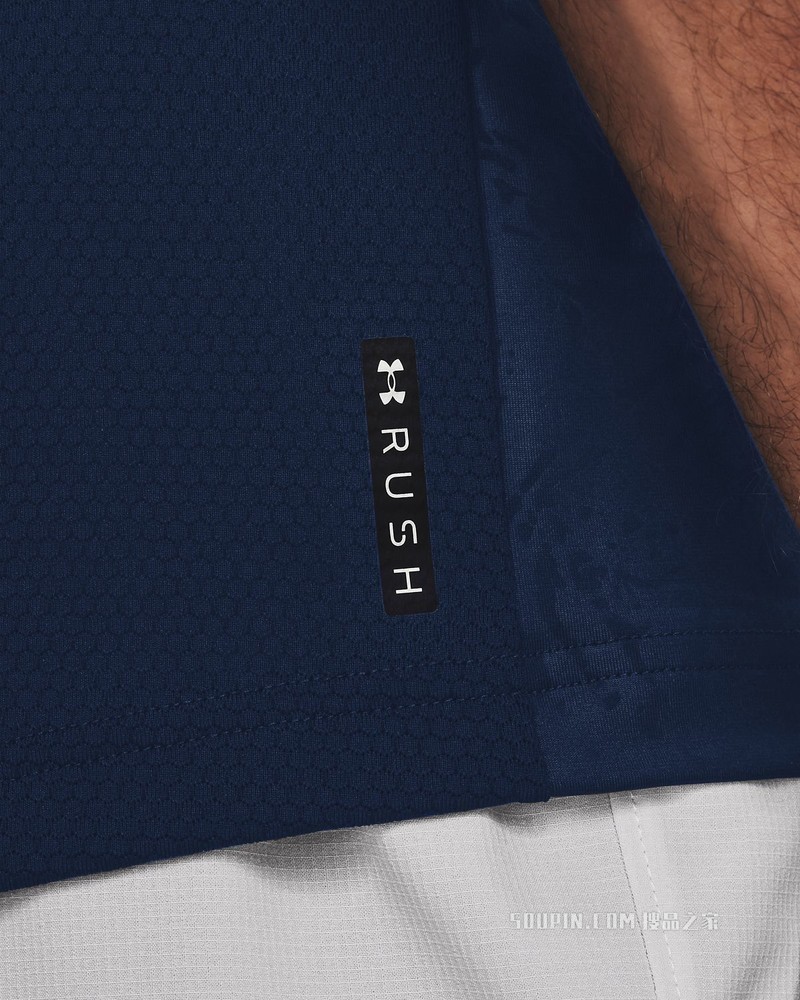 男士UA RUSH 2.0 Emboss短袖T恤