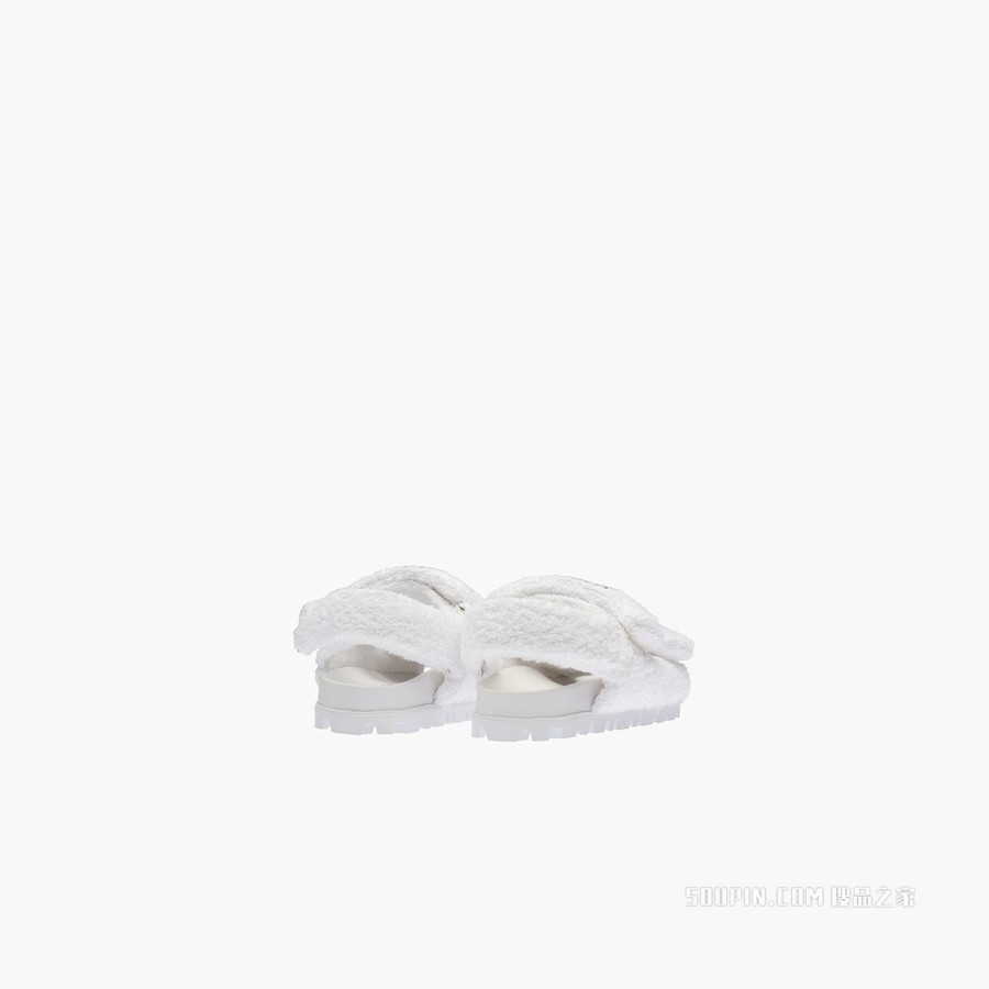 毛圈织物凉鞋