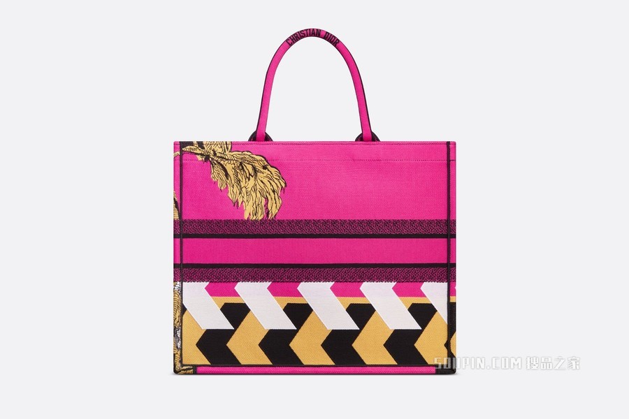 大号 Book Tote 手袋 多色 Zoom Pop 茹伊印花刺绣 (41.5 x 35 x 18 cm)