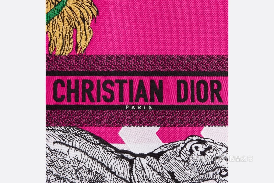 大号 Book Tote 手袋 多色 Zoom Pop 茹伊印花刺绣 (41.5 x 35 x 18 cm)