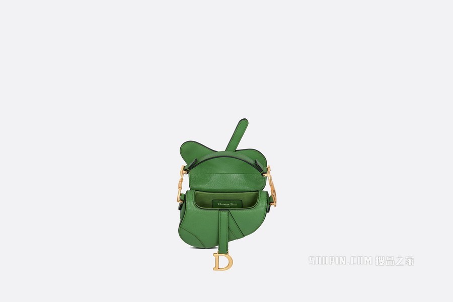 超迷你马鞍包 亮绿色羊皮革