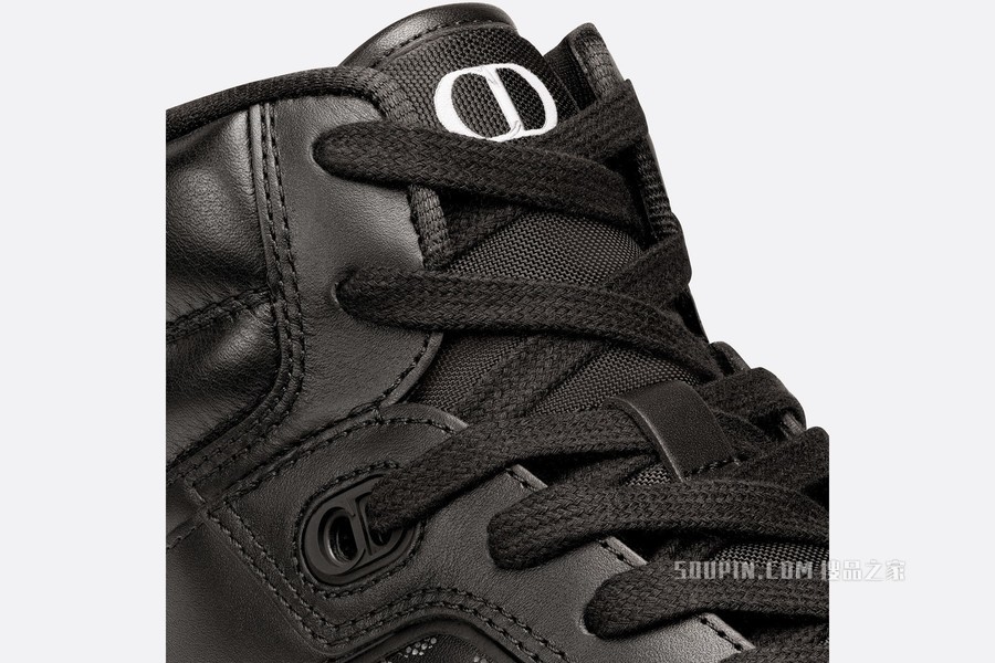 B27 高帮运动鞋 黑色 Oblique Galaxy 印花效果皮革搭配光滑牛皮革和绒面革