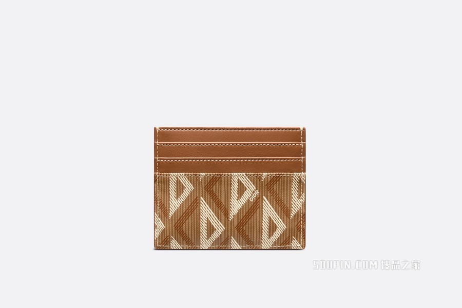 卡夹 咖啡色帆布 CD Diamond 图案