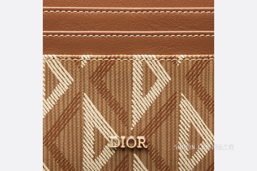 卡夹 咖啡色帆布 CD Diamond 图案