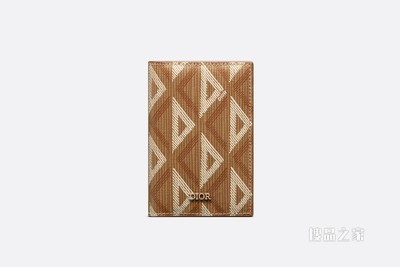 双折卡夹 咖啡色帆布 CD Diamond 图案