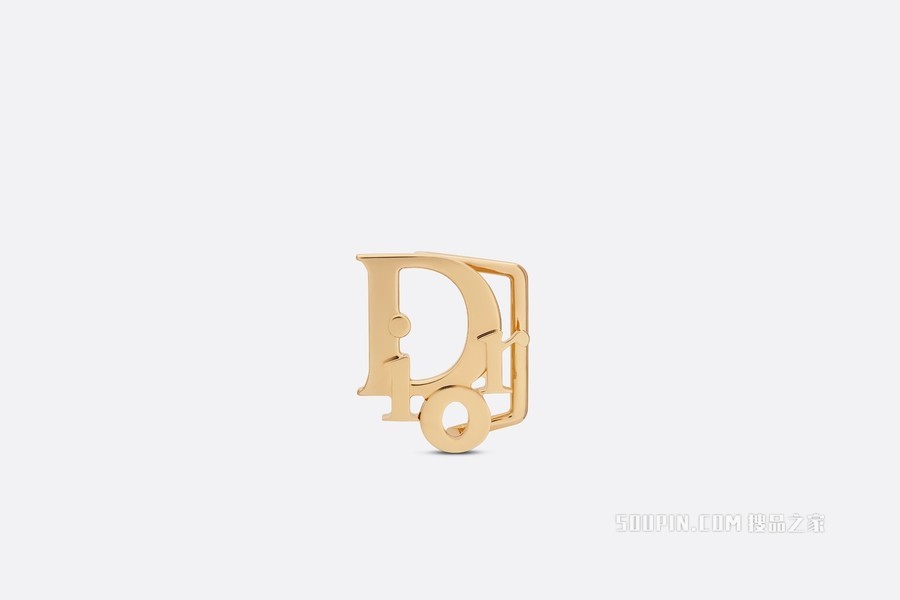 Dior Oblique 腰带扣 35 毫米金色饰面黄铜