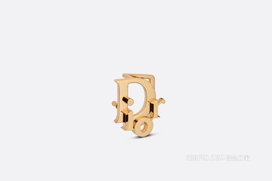 Dior Oblique 腰带扣 35 毫米金色饰面黄铜