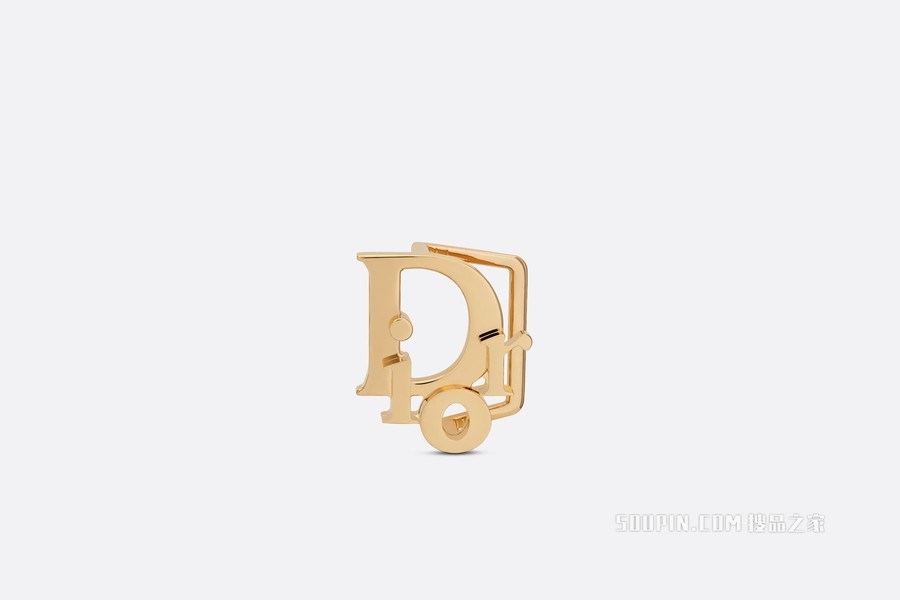 Dior Oblique 腰带扣 35 毫米金色饰面黄铜